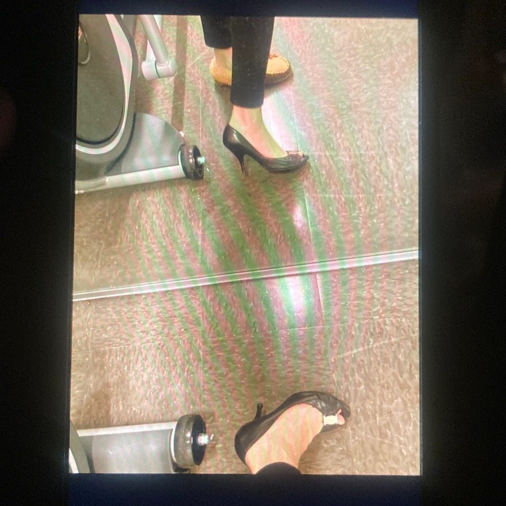 Salvatore ferragamo heels leather open toe